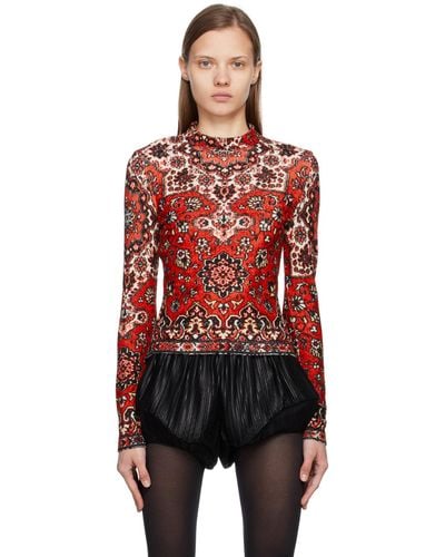 Moschino Rug Print Jumper - Red