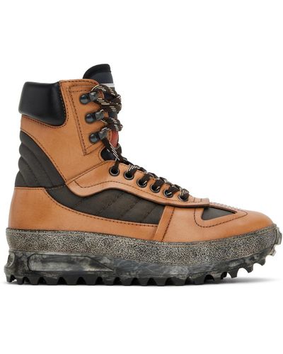 Maison Margiela Tan & Climber Boots - Black