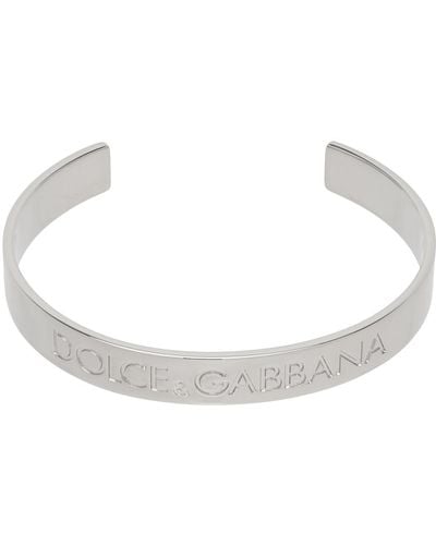 Dolce & Gabbana シルバー カフブレスレット - ブラック