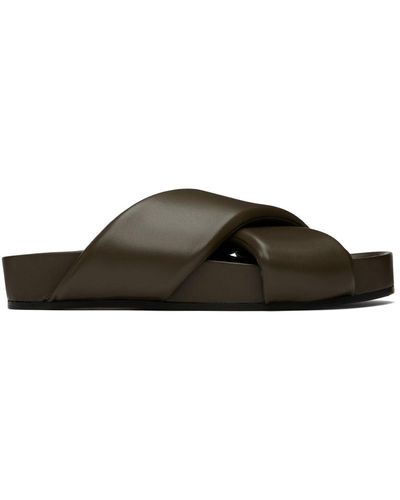 Jil Sander Oversize Wrapped Slides - Black