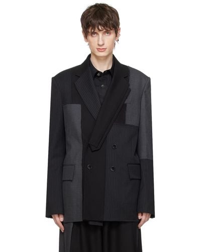 Feng Chen Wang Double-breasted Blazer - Black