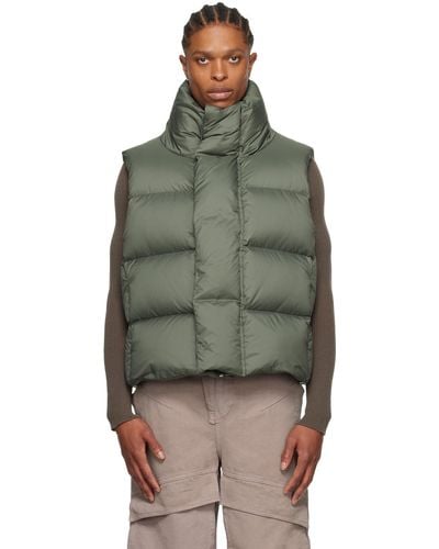 Entire studios Quilted Down Vest - Green