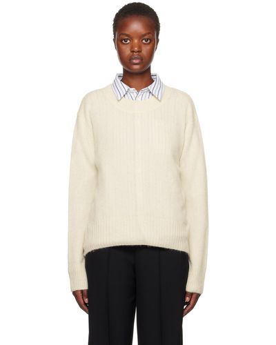 A.P.C. Pull alison blanc cassé - Noir