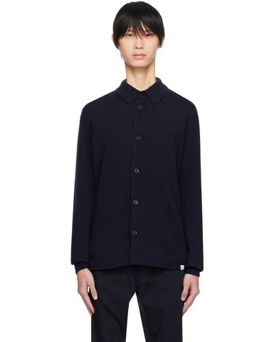 Norse Projects Navy Martin Cardigan - Black