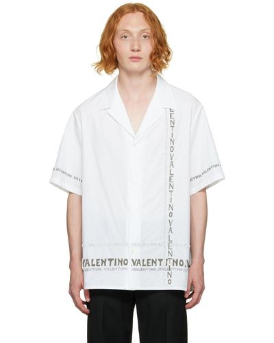 Valentino ホワイト コットン シャツ