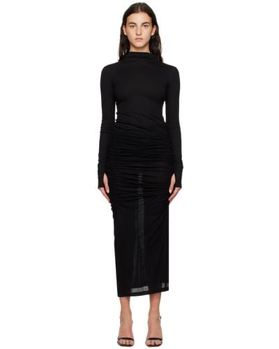 Helmut Lang Black Combo Maxi Dress