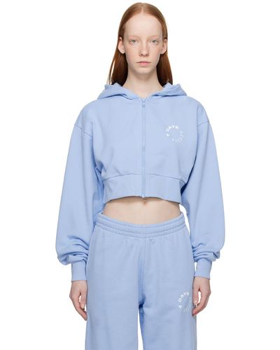 7 DAYS ACTIVE Cropped Hoodie - Blue