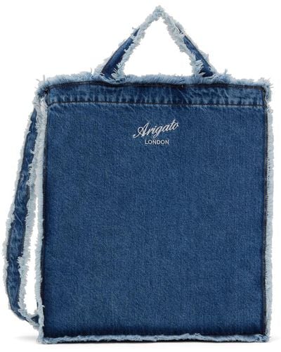 Axel Arigato Dune Frayed A Denim Tote - Blue