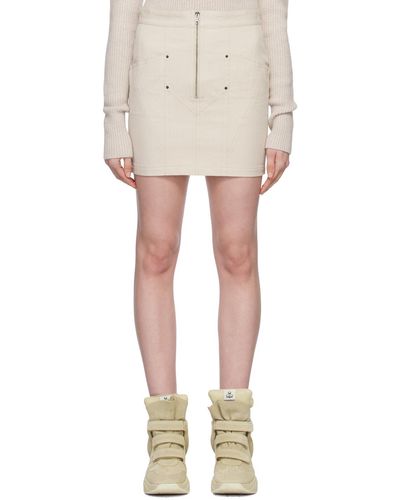 Isabel Marant Mini-jupe teller blanc cassé - Multicolore