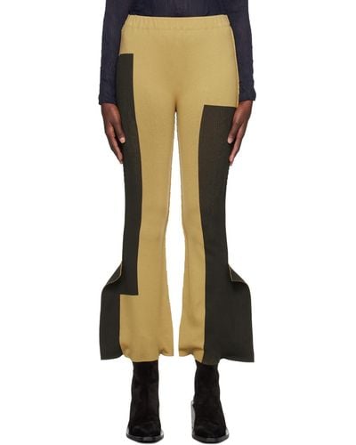 Issey Miyake Grey & Beige Rectilinear Lounge Trousers - Multicolour