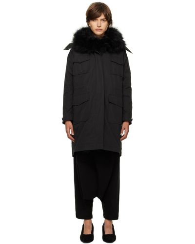 Army by Yves Salomon Bachette Shearling Down Coat - Black