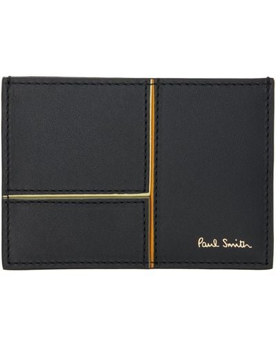 Paul Smith Black Panelled Leather Card Holder