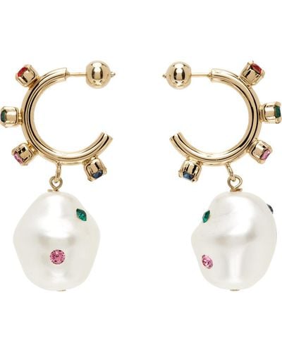 Safsafu Pearl Jelly Heart Earrings - White