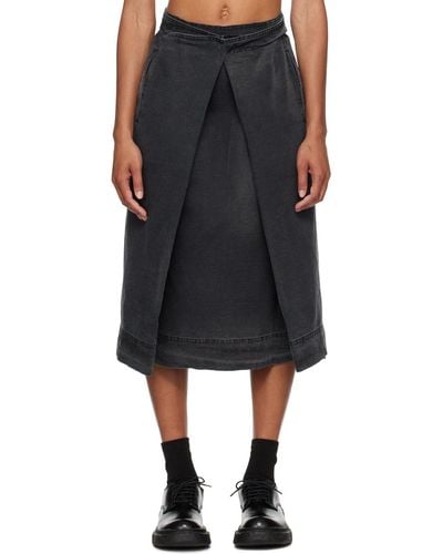 YMC George Midi Skirt - Black