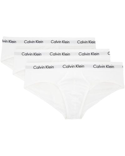 Calvin Klein ホワイト ブリーフ 3枚セット - ブラック