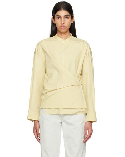 Lemaire Yellow Twisted Shirt - Natural
