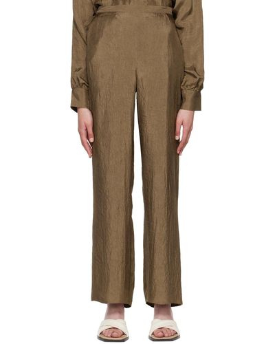 Missing You Already Crinkled Lounge Pants - Natural