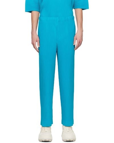 Homme Plissé Issey Miyake Monthly Colour March Trousers - Blue