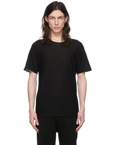 Label Under Construction T-shirt noir en coton