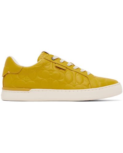 COACH Yellow Lowline Signature Trainers