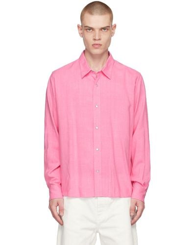 Ami Paris Press-stud Shirt - Pink