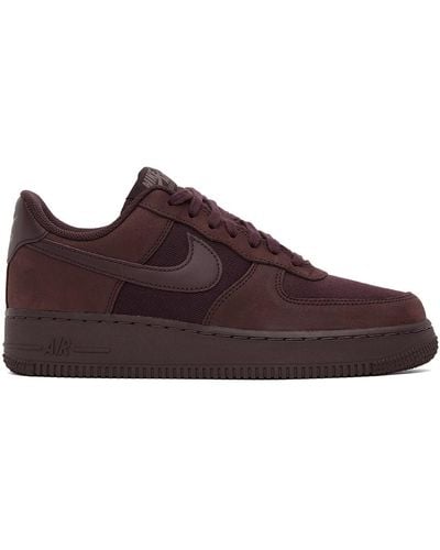 Nike Burgundy Air Force 1 '07 Lx Sneakers - Black