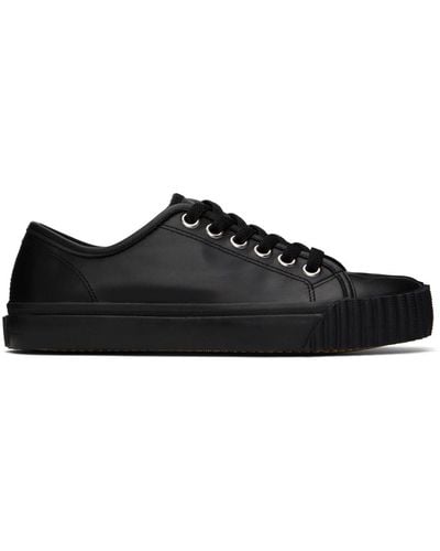 Maison Margiela Leather Tabi Low-top Sneakers - Black