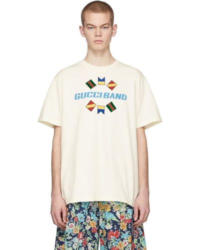 Gucci T-shirt oversize Band - Blanc