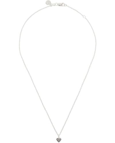 Stolen Girlfriends Club Ssense Exclusive Dusted Heart Necklace - White