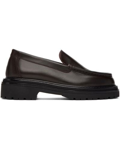 LEGRES Leather Loafers - Black