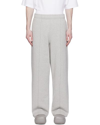 Ambush Pantalon de survêtement gris à coutures pincées - Blanc