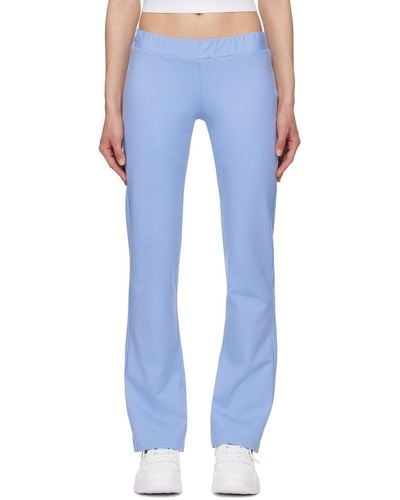 Versace Crystal-Cut Lounge Trousers - Blue