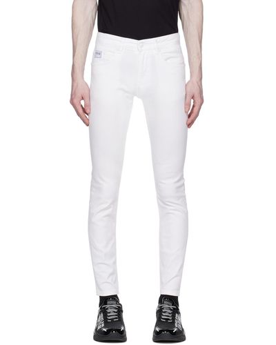 Versace White Slim-fit Jeans - Black