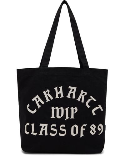 Carhartt キャンバス グラフィック トートバッグ - ブラック