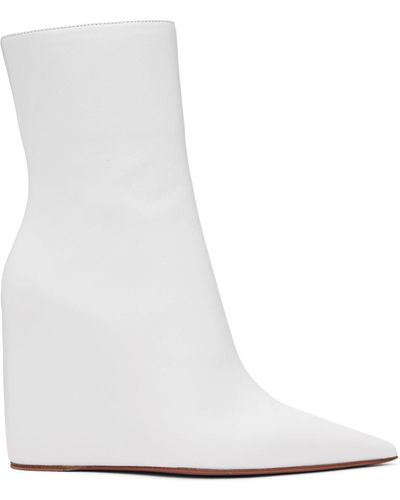 amina muaddi wedge boots