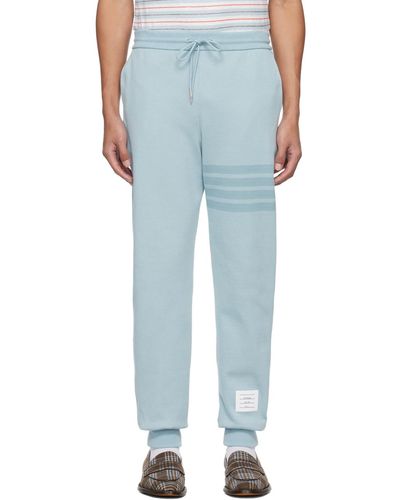 Thom Browne Thom e pantalon de survêtement bleu à quatre rayures