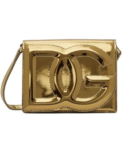 Dolce & Gabbana Petit sac doré à logo dg - Métallisé
