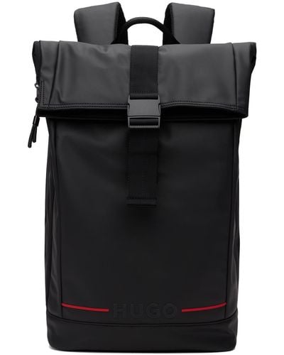 HUGO Roll Top Backpack - Black