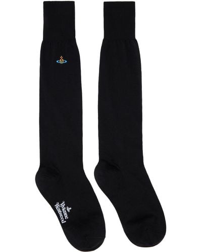 Vivienne Westwood Uni Colour High Socks - Black