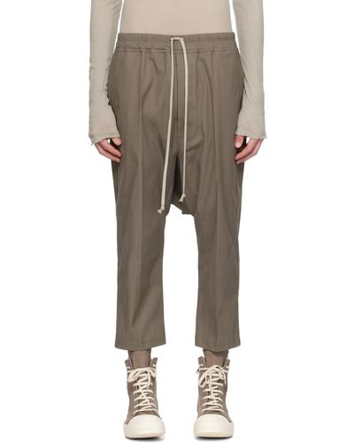 Rick Owens Pantalon gris à cordon coulissant - Multicolore