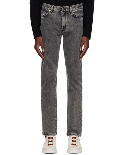 Zegna Gray Faded Jeans - Black