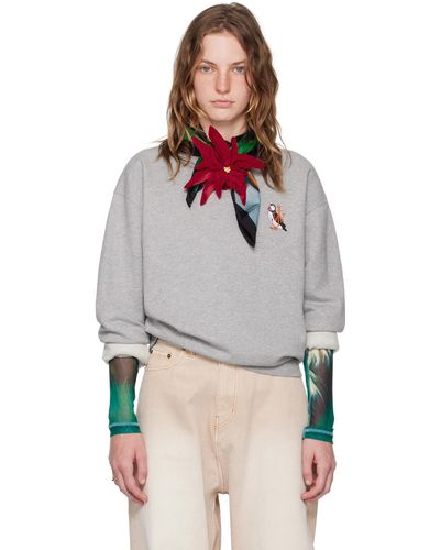 JW Anderson Puffin Embroidered Sweatshirt - Multicolour