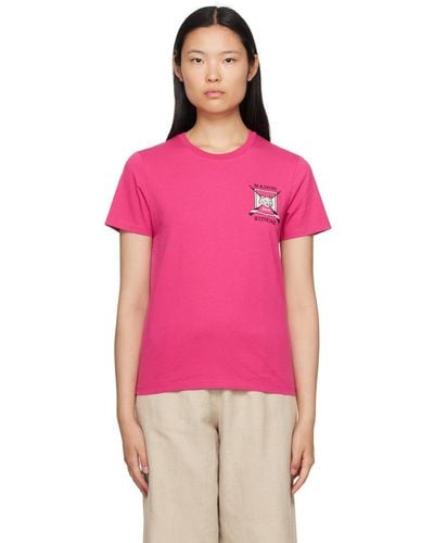 Maison Kitsuné Pink University Fox T-shirt