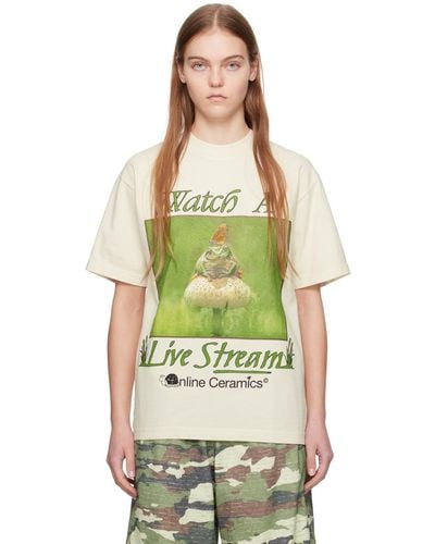 ONLINE CERAMICS 'watch A Live Stream' T-shirt - Green