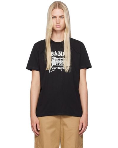 Ganni Puppy Love T-Shirt - Black