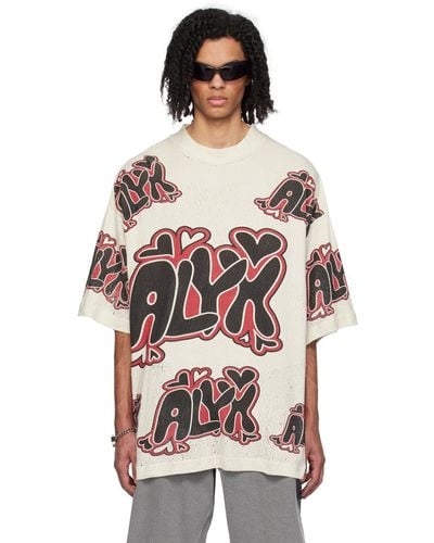 1017 ALYX 9SM オーバーサイズ ニードルパンチ Tシャツ - ナチュラル