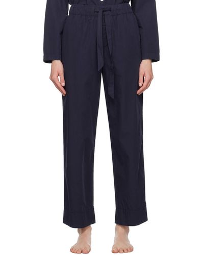 Tekla Drawstring Pajama Pants - Blue