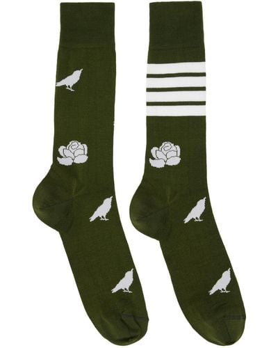 Thom Browne Jacquard Socks - Green
