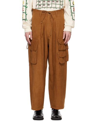 STORY mfg. Pantalon cargo forager brun - Multicolore