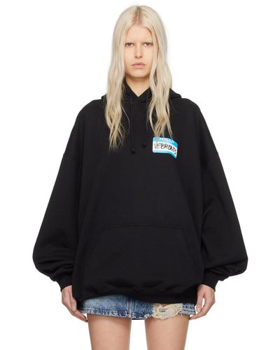 Vetements 'my Name Is ' Hoodie - Black